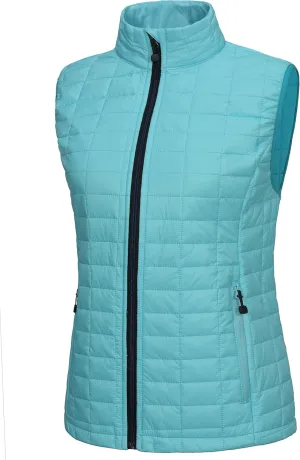 Little Donkey Andy Women's Puffer Vest, Lightweight Warm Sleeveless Jacket for Hiking Travel Golf Light Blue/Light Blue S