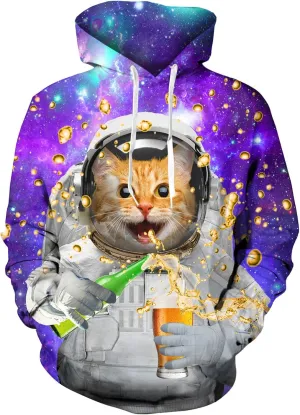 Loveternal Mens Womens Fleece Liner Hoodies Novelty Graphic Pullover Hooded Sweatshirts