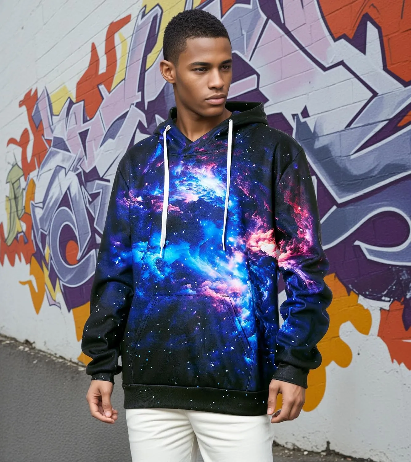 Loveternal Mens Womens Fleece Liner Hoodies Novelty Graphic Pullover Hooded Sweatshirts