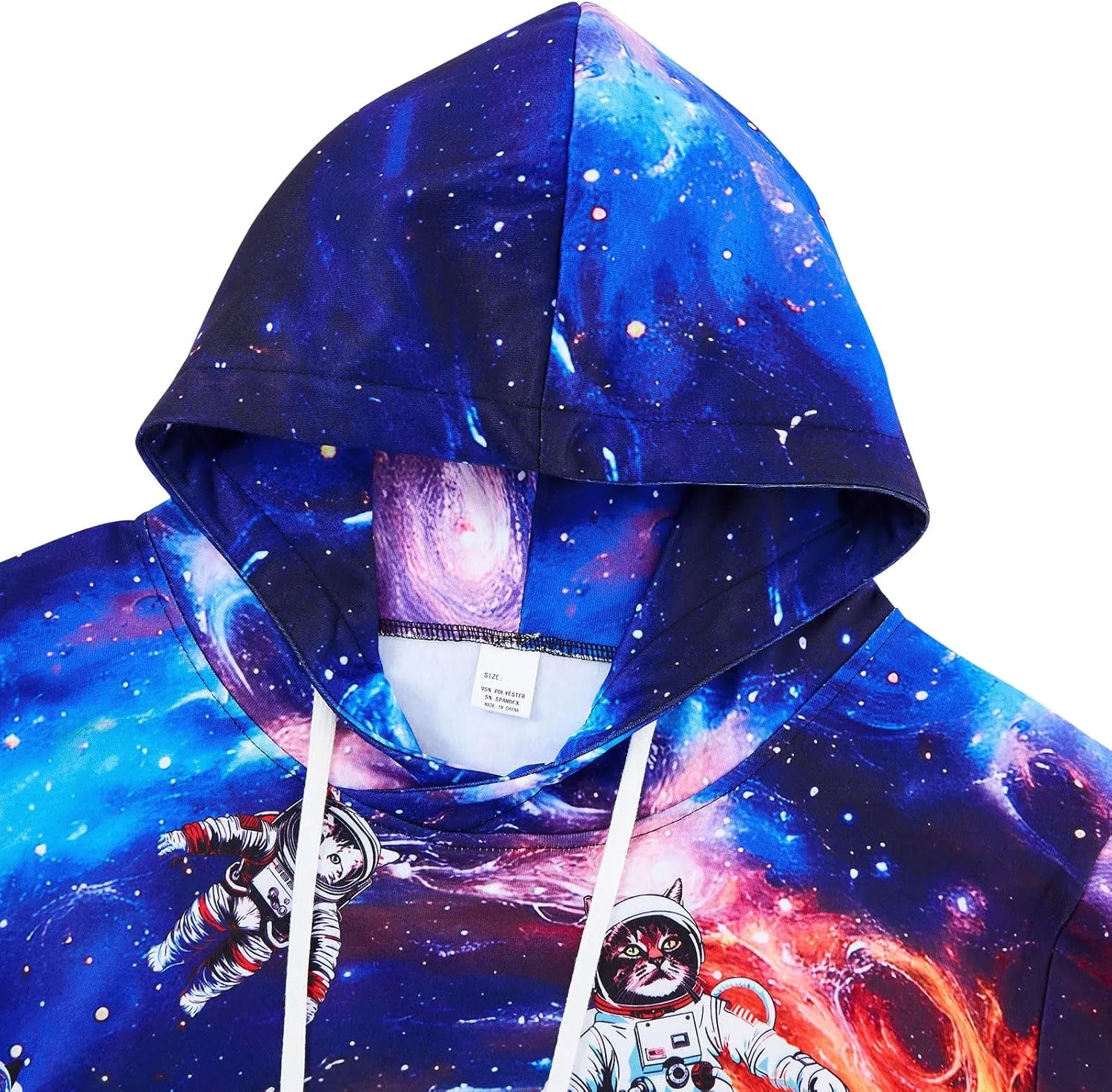 Loveternal Mens Womens Fleece Liner Hoodies Novelty Graphic Pullover Hooded Sweatshirts