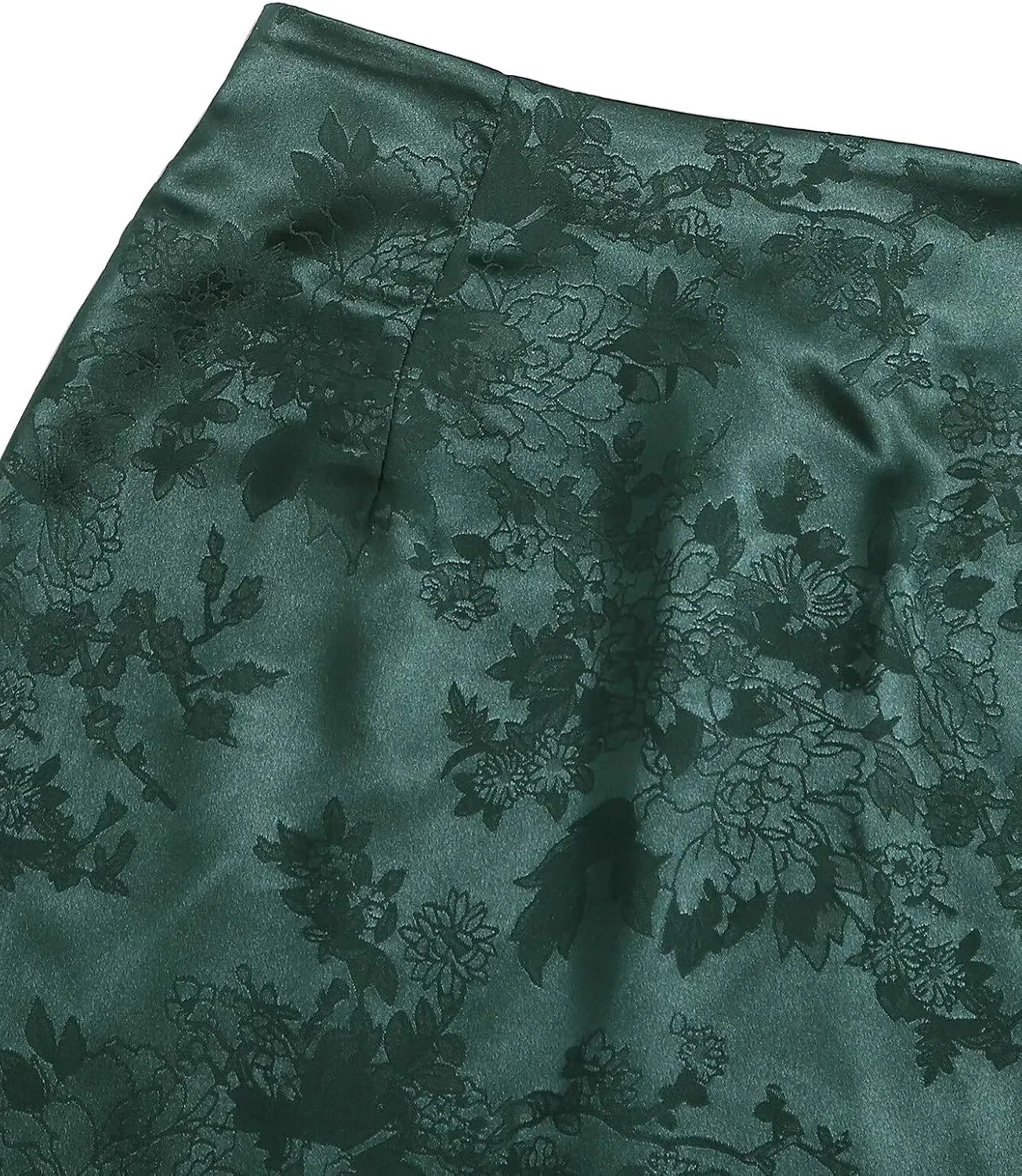 LYANER Women's Elegant Jacquard Side Split Slit Zipper High Waist Mini Short Skirt