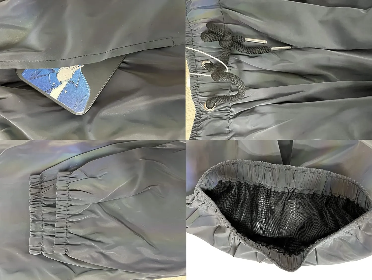 LZLRUN Rainbow Reflective Shorts Pants Men Fluorescent Trousers Casual Night Jogger