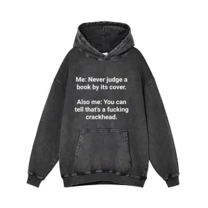 Me Never Judge A Book Vintage Washed Hoodie