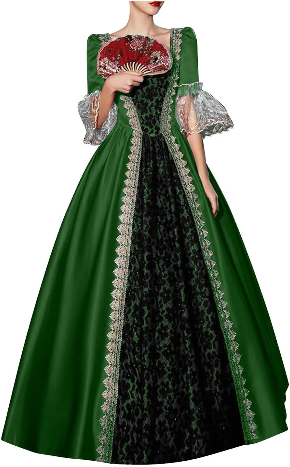 Medieval Dress for Women Plus Size Victorian Medieval Renaissance Ball Gown Costumes Halloween Gothic Witch Dress