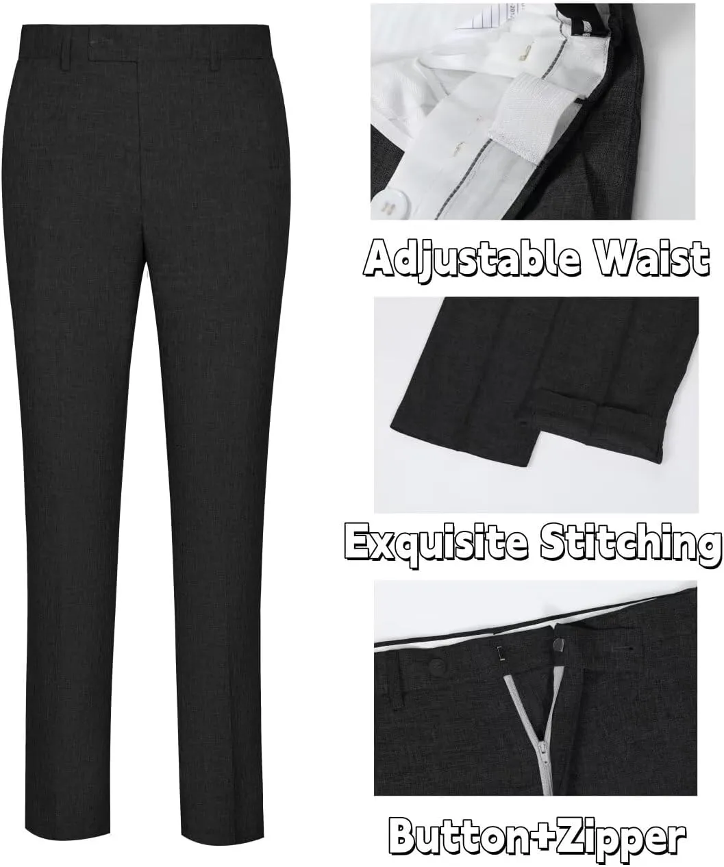 Men Casual Suits Classic Fit 2 Piece Suit One Button Lightweight Blazer Jacket Pants Set for Business Prom Wedding