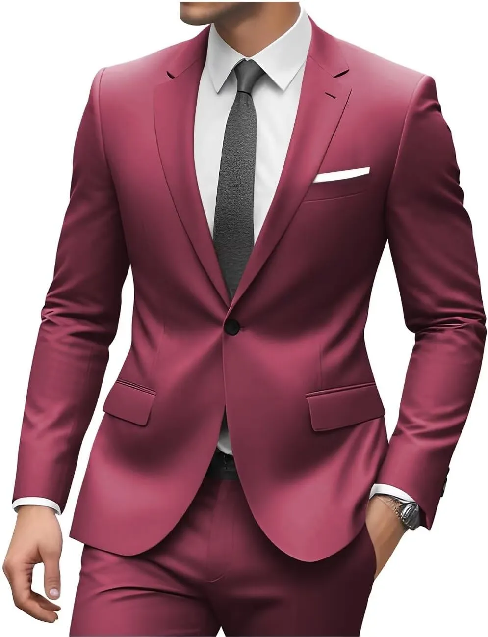 Mens 2 Piece Suit Men Classic Fit Wedding Prom Mens Suits Sets One Button Suits for Men 2025
