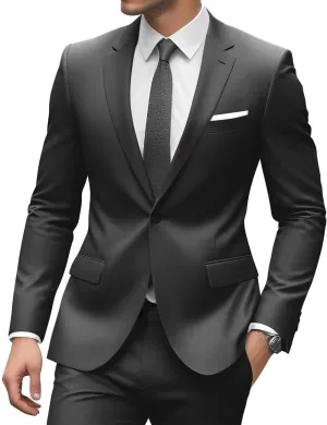 Mens 2 Piece Suit Men Classic Fit Wedding Prom Mens Suits Sets One Button Suits for Men 2025