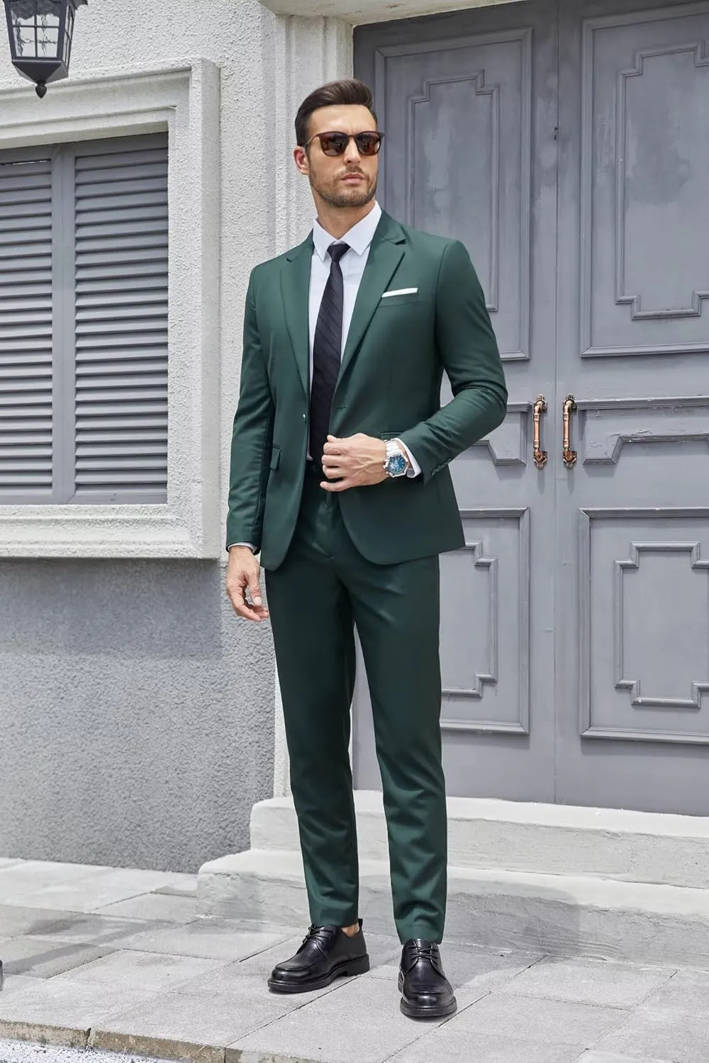 Mens 2 Piece Suit Men Classic Fit Wedding Prom Mens Suits Sets One Button Suits for Men 2025