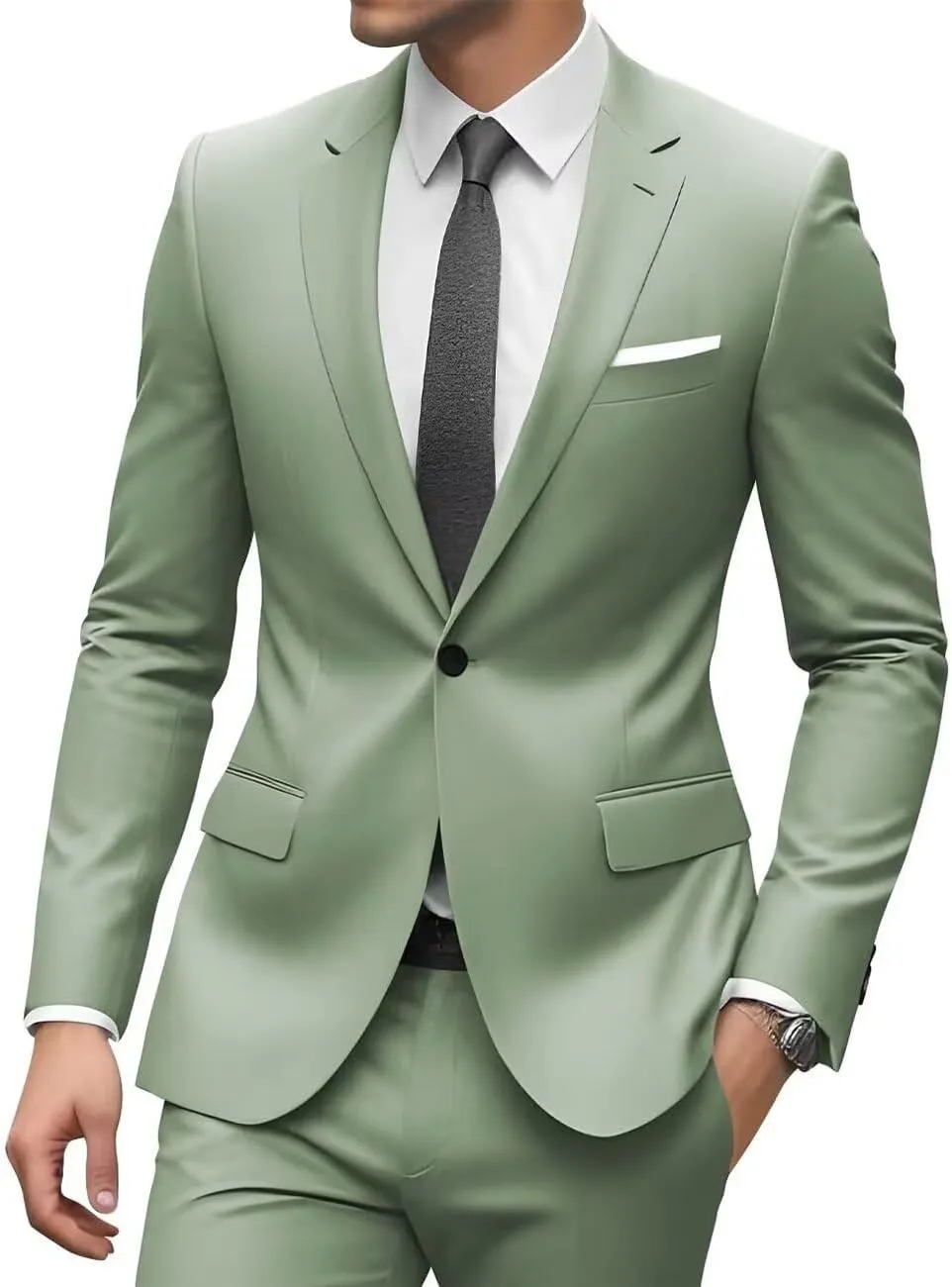 Mens 2 Piece Suit Men Classic Fit Wedding Prom Mens Suits Sets One Button Suits for Men 2025