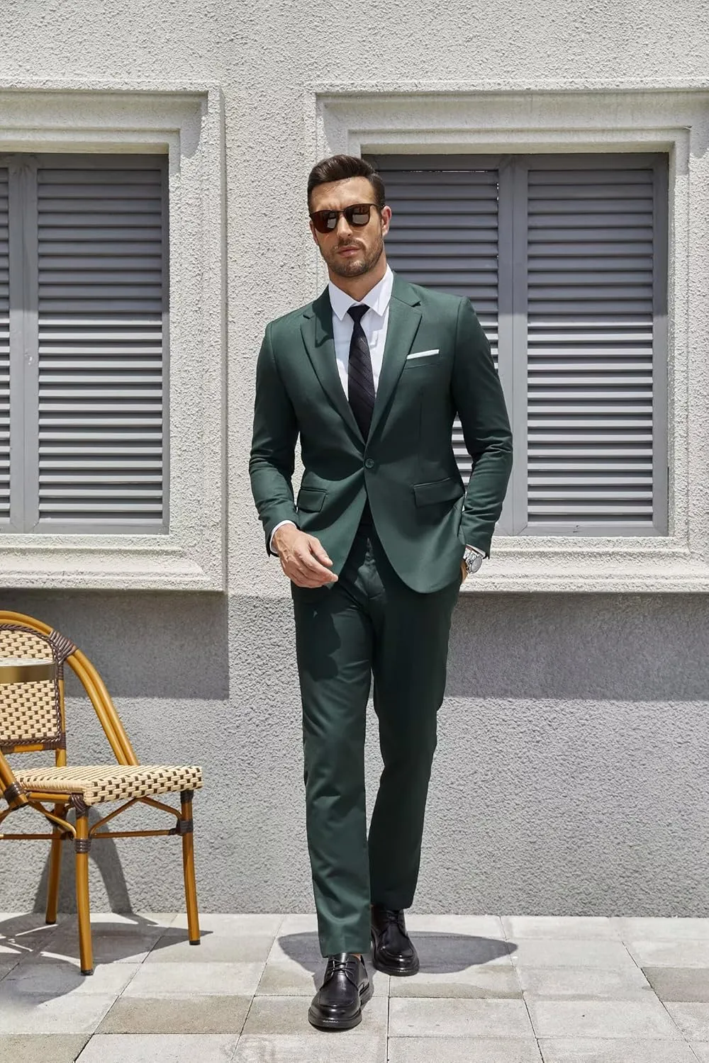Mens 2 Piece Suit Men Classic Fit Wedding Prom Mens Suits Sets One Button Suits for Men 2025