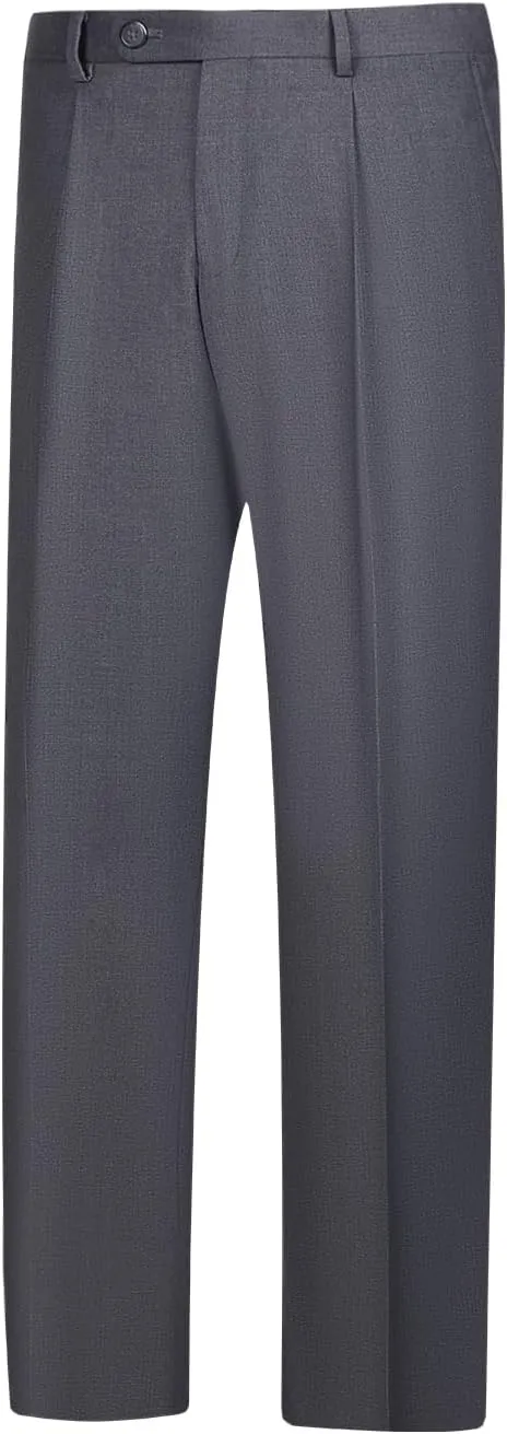 Men's 2 Piece Suits Classic Fit Single Breasted 2 Buttons Business Wedding Suit Jacket Blazer & Pleated Pants Set