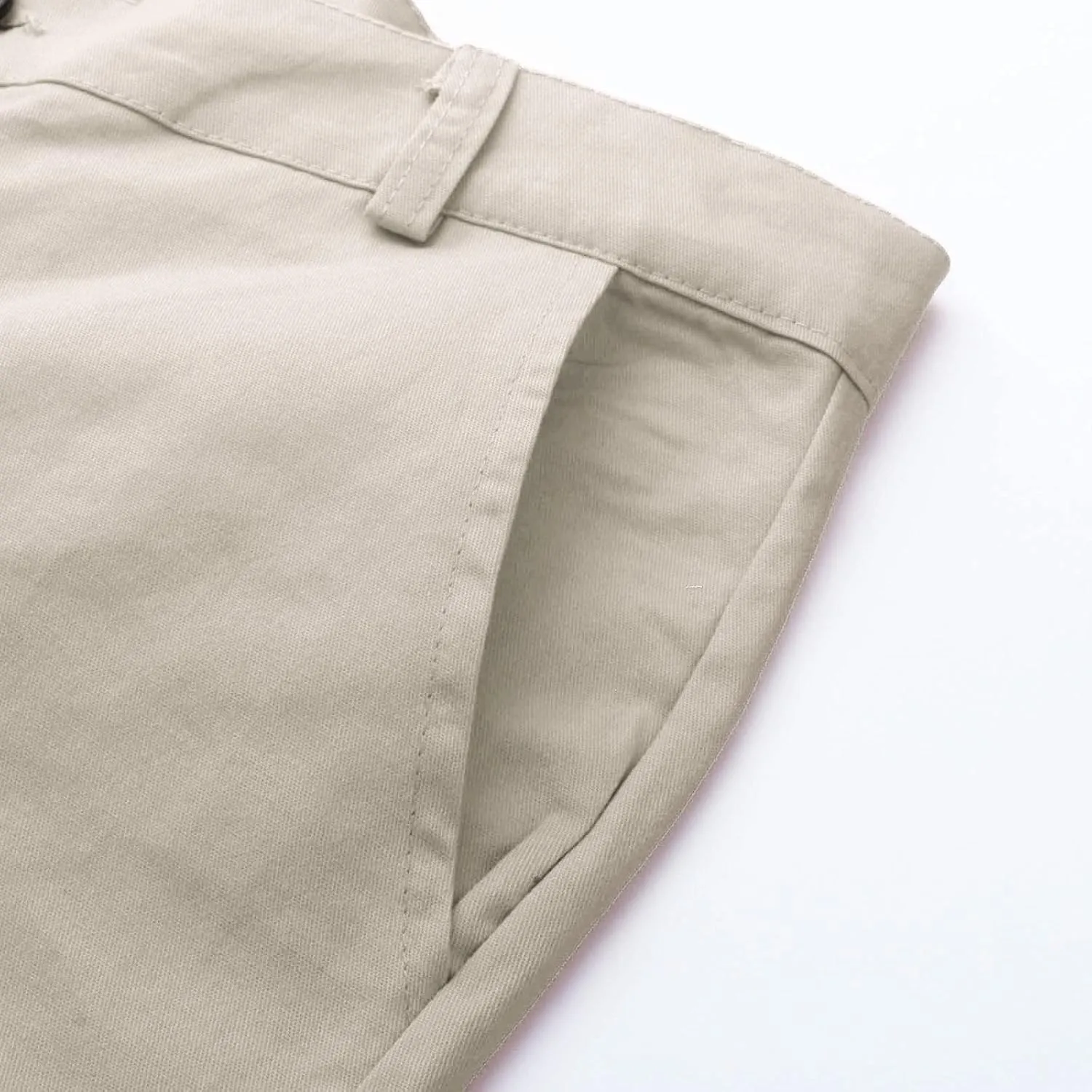 Men's Classic-Fit Wrinkle-Resistant Flat-Front Chino Pant (Available in Big & Tall) Slim-Fit Casual with Pockets