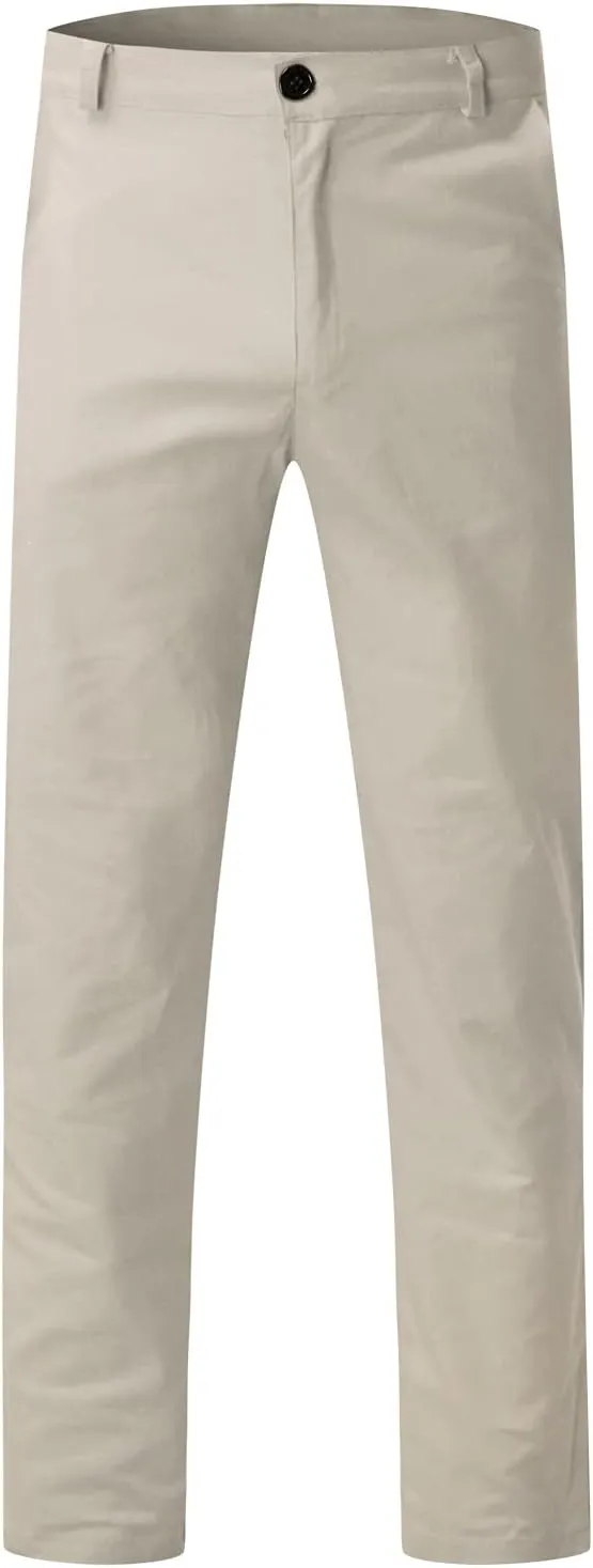 Men's Classic-Fit Wrinkle-Resistant Flat-Front Chino Pant (Available in Big & Tall) Slim-Fit Casual with Pockets