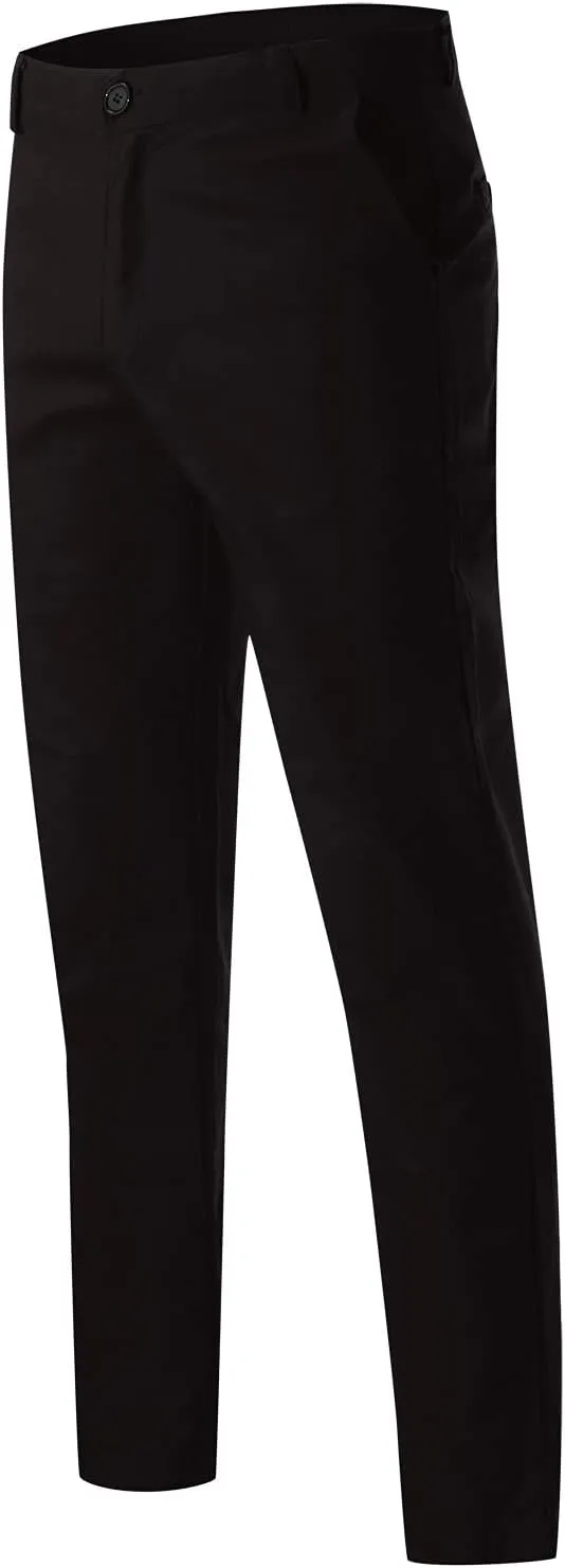 Men's Classic-Fit Wrinkle-Resistant Flat-Front Chino Pant (Available in Big & Tall) Slim-Fit Casual with Pockets