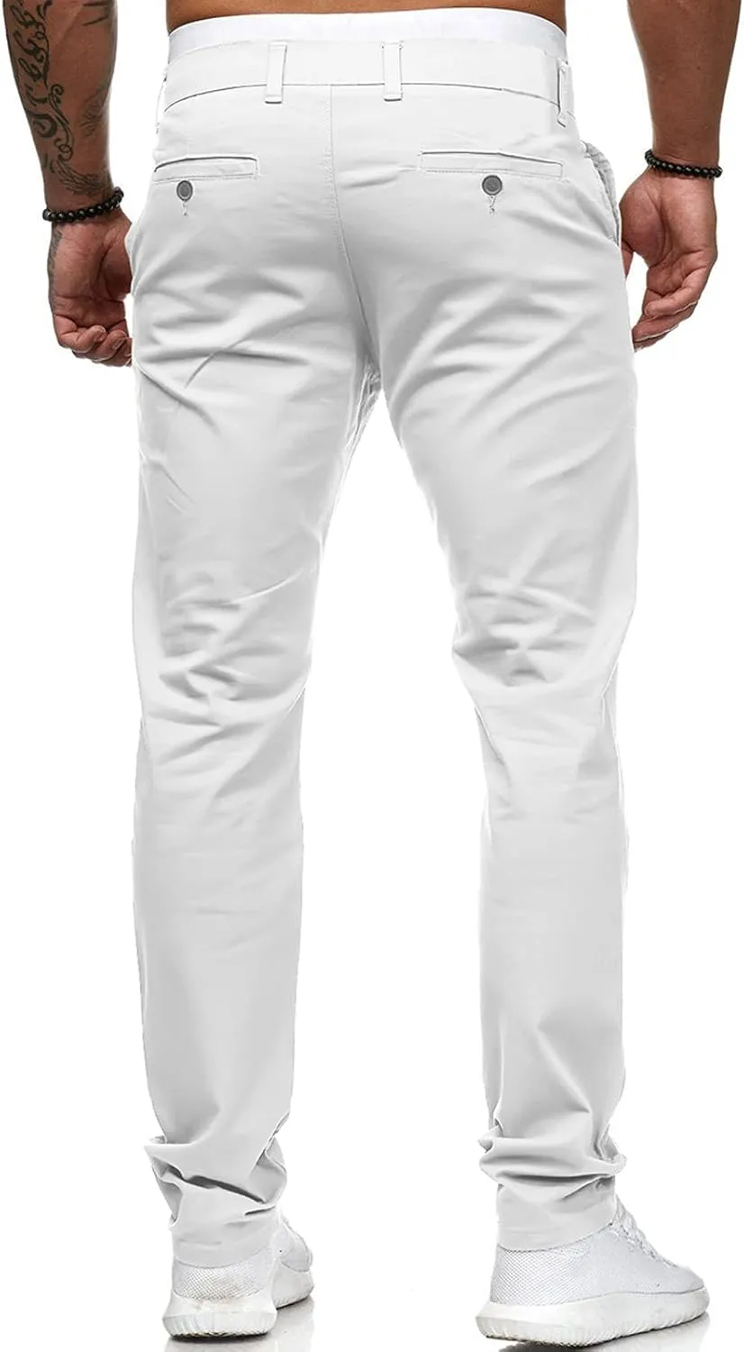 Men's Classic-Fit Wrinkle-Resistant Flat-Front Chino Pant (Available in Big & Tall) Slim-Fit Casual with Pockets
