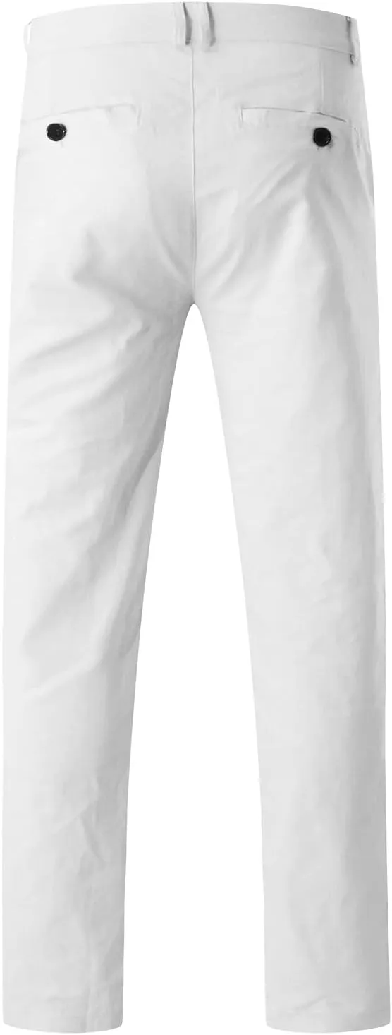Men's Classic-Fit Wrinkle-Resistant Flat-Front Chino Pant (Available in Big & Tall) Slim-Fit Casual with Pockets