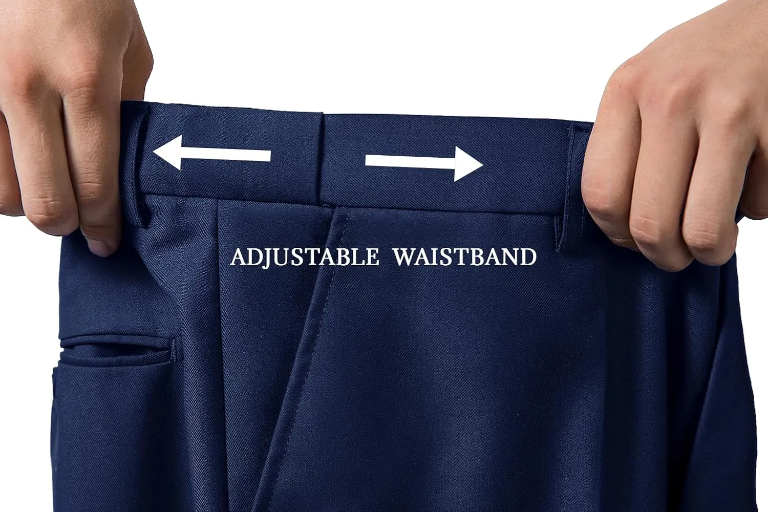 Mens Dress Pant Slim Fit Flat Front Pants for Men Classic Fit Hidden Expandable Waist Golf Men Suit Pants for Work