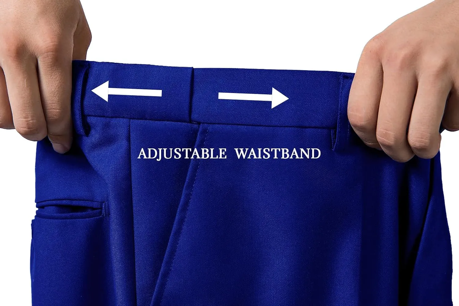 Mens Dress Pant Slim Fit Flat Front Pants for Men Classic Fit Hidden Expandable Waist Golf Men Suit Pants for Work
