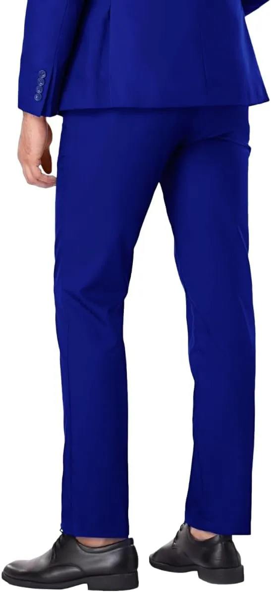 Mens Dress Pant Slim Fit Flat Front Pants for Men Classic Fit Hidden Expandable Waist Golf Men Suit Pants for Work