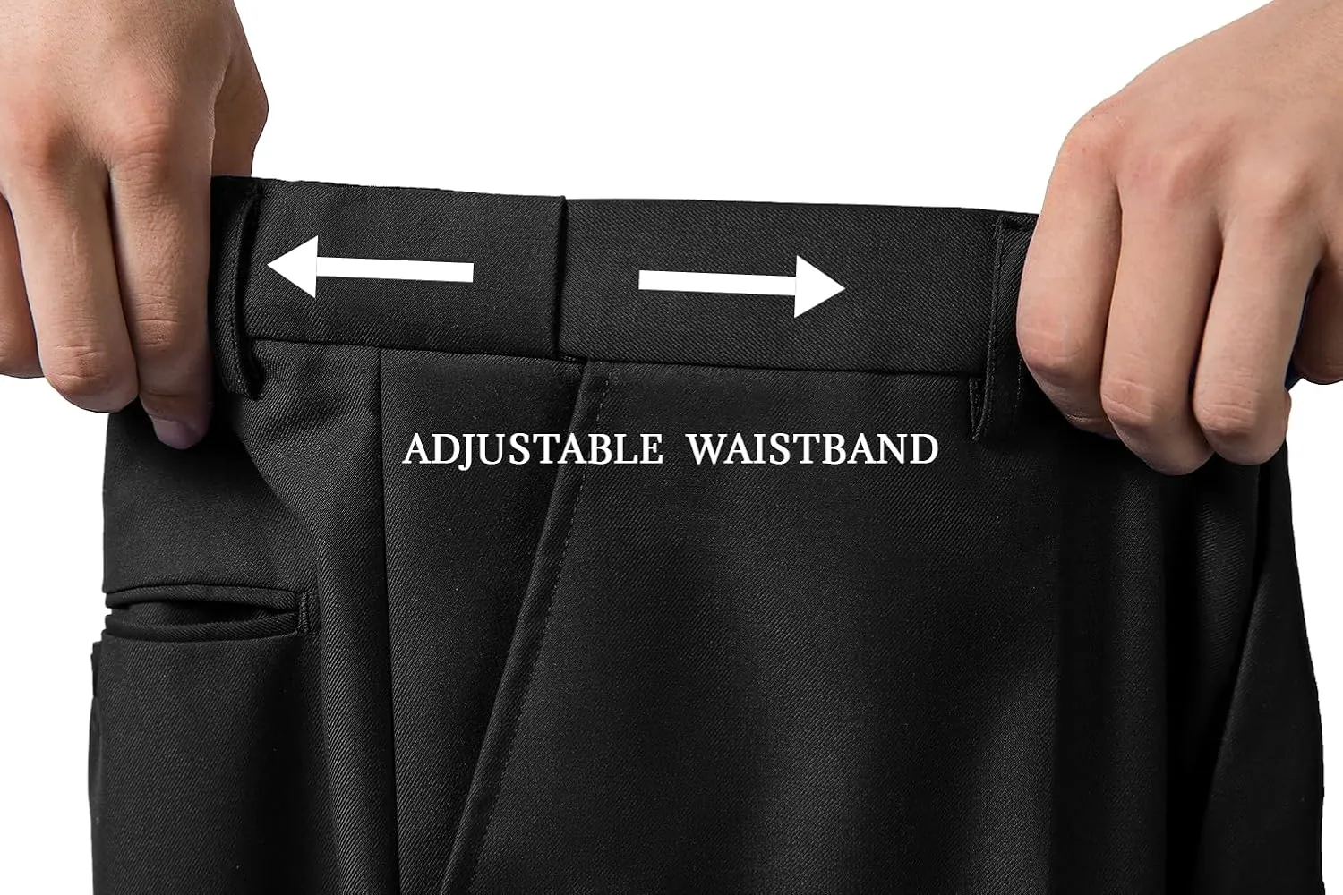 Mens Dress Pant Slim Fit Flat Front Pants for Men Classic Fit Hidden Expandable Waist Golf Men Suit Pants for Work