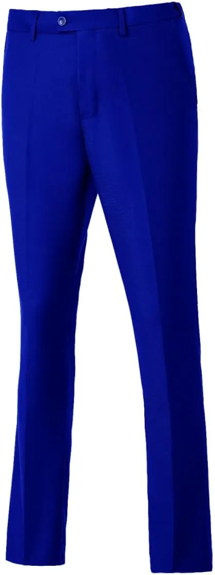 Mens Dress Pant Slim Fit Flat Front Pants for Men Classic Fit Hidden Expandable Waist Golf Men Suit Pants for Work