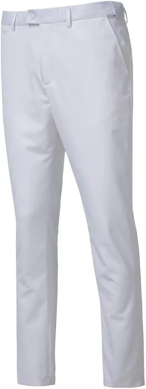Mens Dress Pant Slim Fit Flat Front Pants for Men Classic Fit Hidden Expandable Waist Golf Men Suit Pants for Work