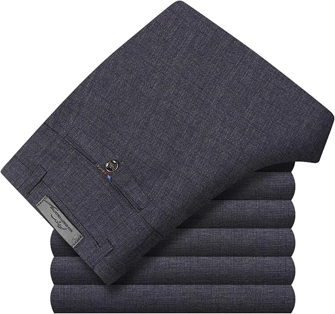 Men's Formal Dress Pants Classic-Fit Wrinkle-Resistant Flat-Front Chino Pant Straight Cut Slim Fit Casual Suit Pants