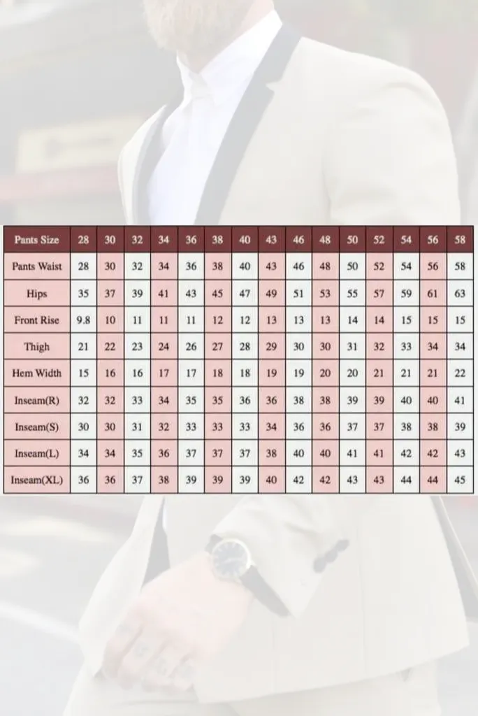Men's Formal Elegant Pant Beige Double buckle Trouser Wedding Pant for groomsmen