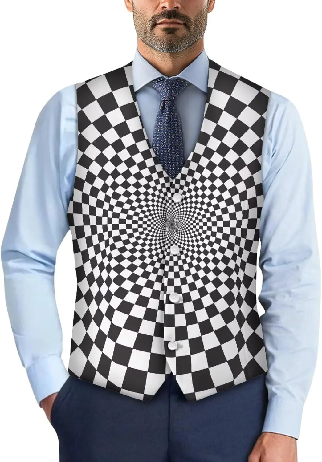 Men's Formal Suit Vest Fit for Business or Casual Dress Slim Fit V Neck Waistcoat Vest