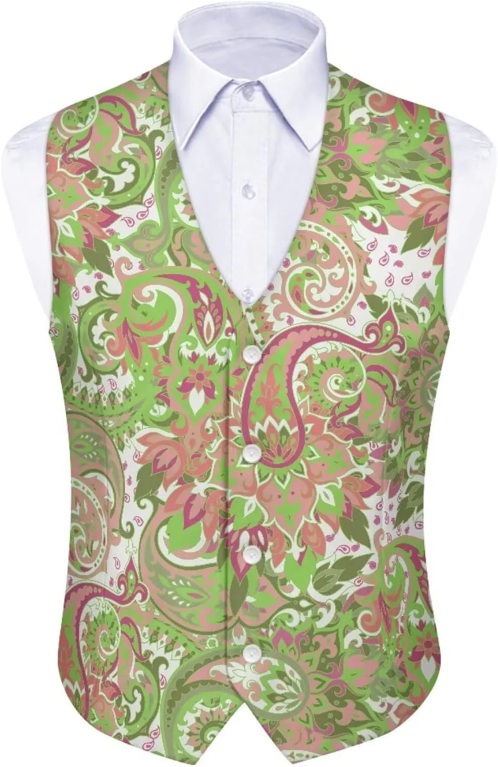 Men's Formal Suit Vest Fit for Business or Casual Dress Slim Fit V Neck Waistcoat Vest