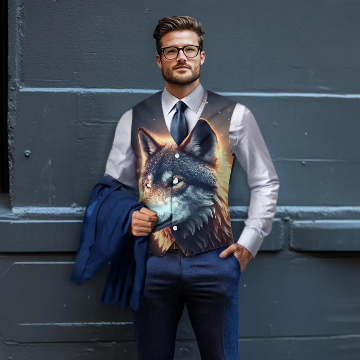 Men's Formal Suit Vest Fit for Business or Casual Dress Slim Fit V Neck Waistcoat Vest