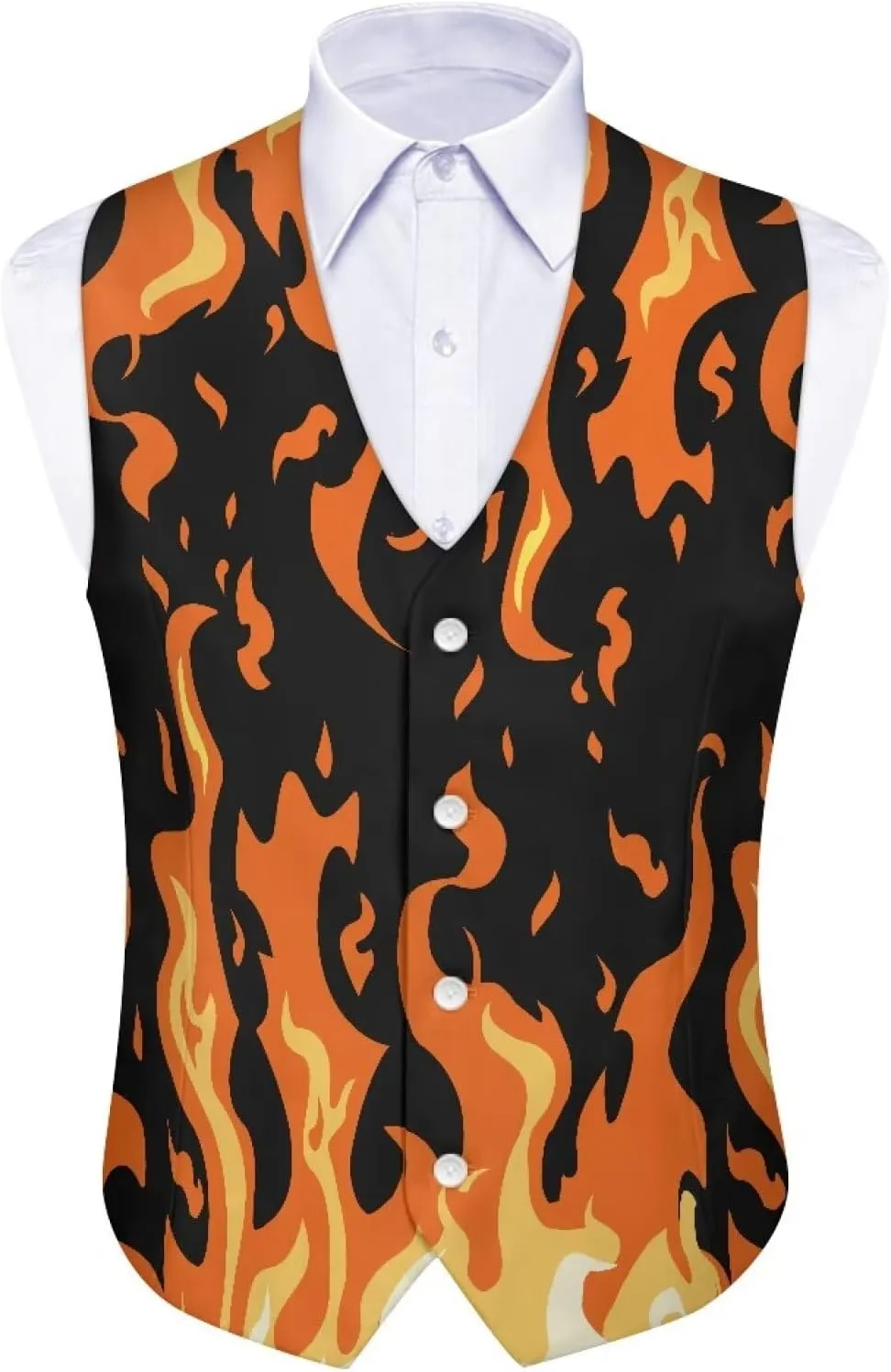Men's Formal Suit Vest Fit for Business or Casual Dress Slim Fit V Neck Waistcoat Vest