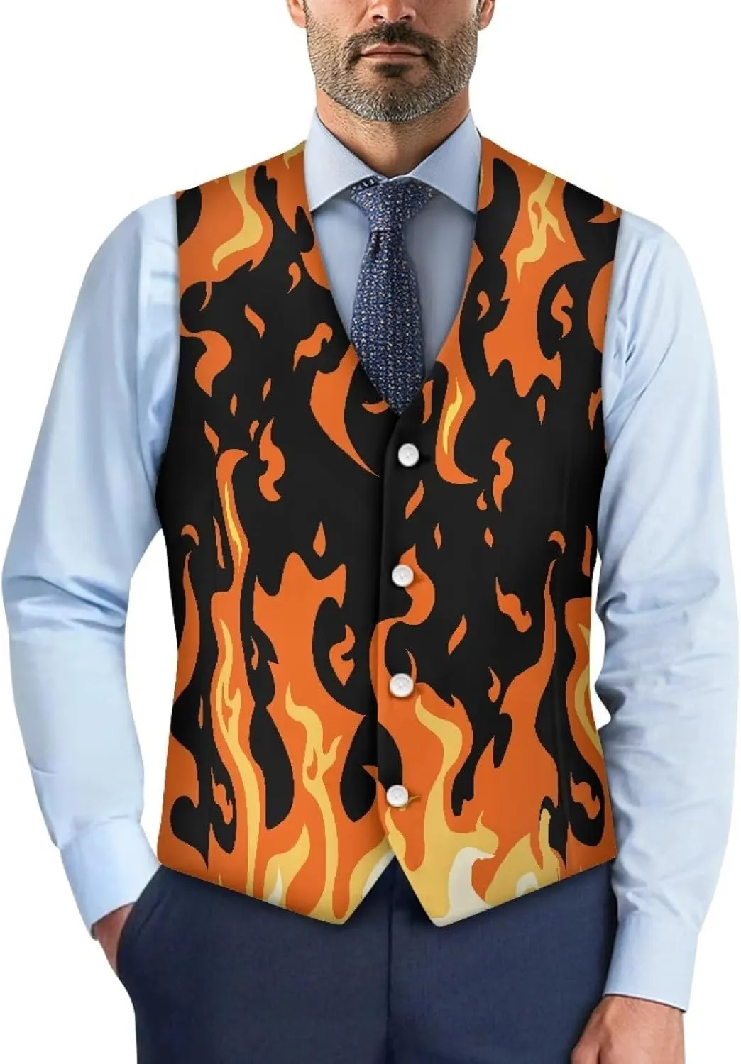 Men's Formal Suit Vest Fit for Business or Casual Dress Slim Fit V Neck Waistcoat Vest