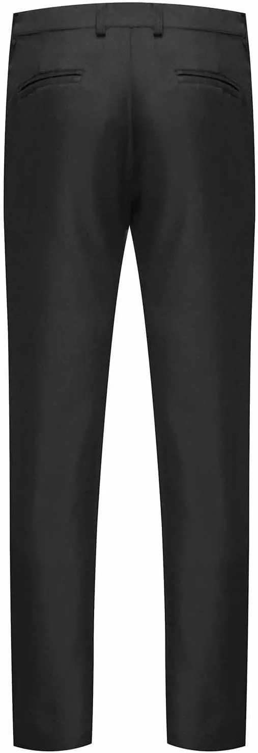 Men's Slim-Fit Flat-Front Dress Pant Classic Fit Flex Waist Suit Pants Wrinkle-Resistant Expandable-Waist Chino Pant
