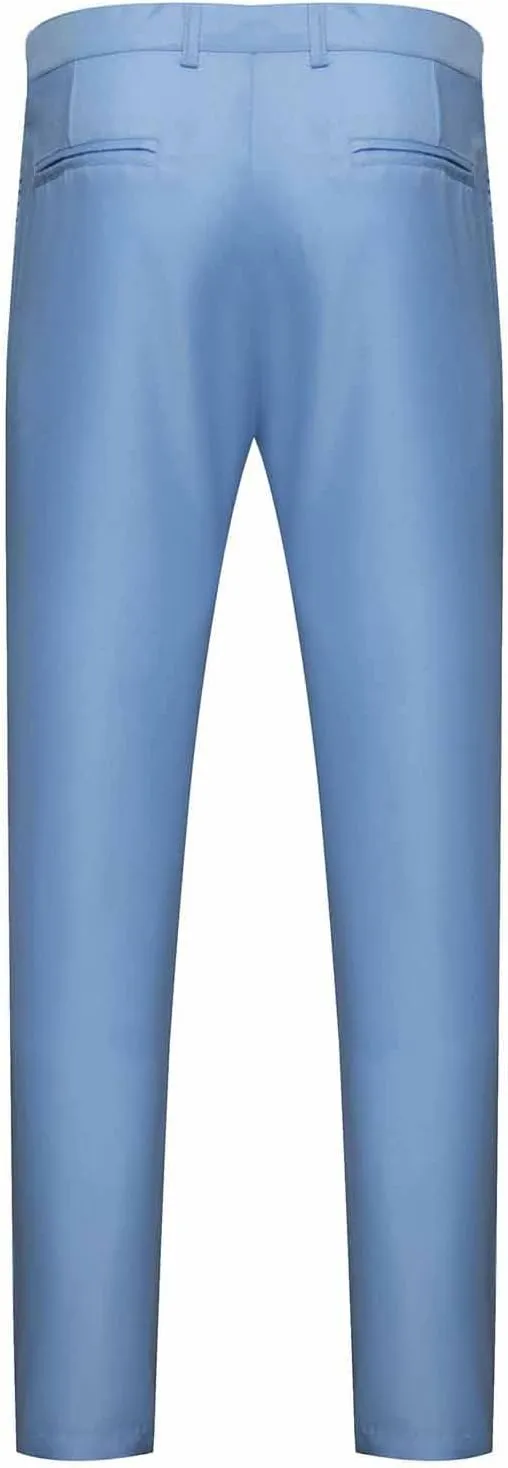Men's Slim-Fit Flat-Front Dress Pant Classic Fit Flex Waist Suit Pants Wrinkle-Resistant Expandable-Waist Chino Pant