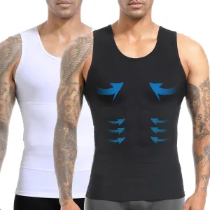 Mens Slimming Body Shaper Vest, Gynecomastia Compression Shirt Shapewear, Abs Abdomen Undershirts, Tummy Control Tank Top
