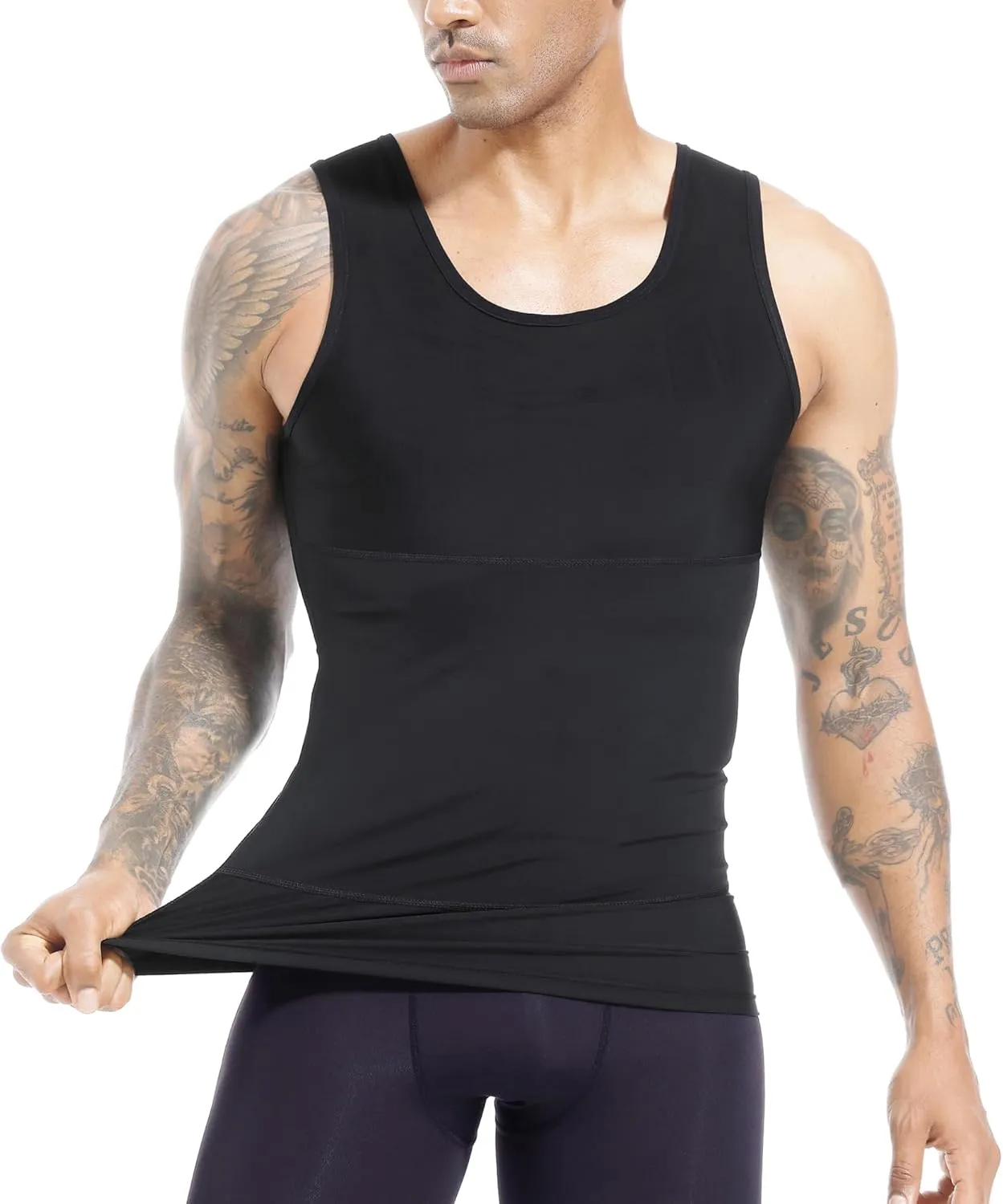 Mens Slimming Body Shaper Vest, Gynecomastia Compression Shirt Shapewear, Abs Abdomen Undershirts, Tummy Control Tank Top