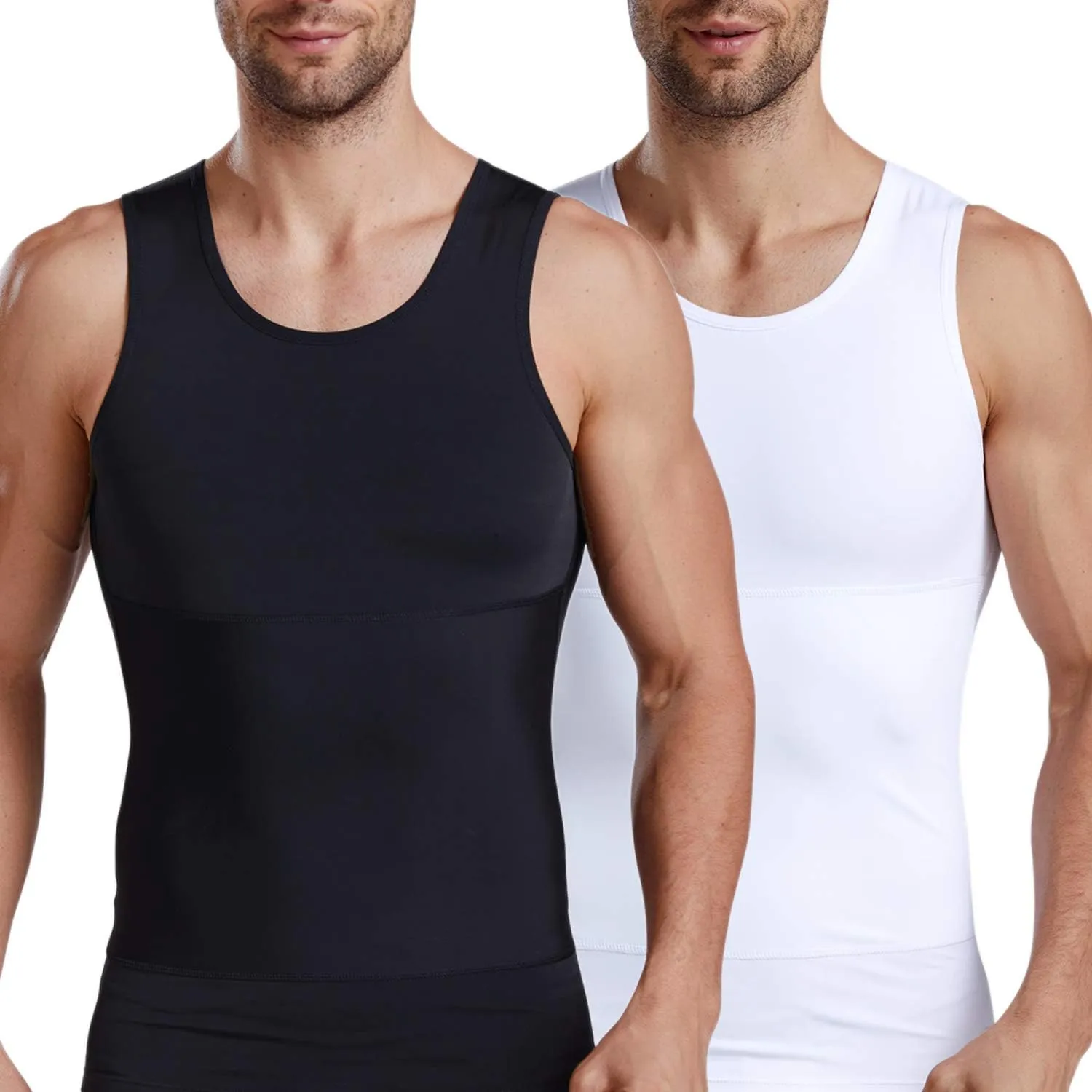 Mens Slimming Body Shaper Vest, Gynecomastia Compression Shirt Shapewear, Abs Abdomen Undershirts, Tummy Control Tank Top