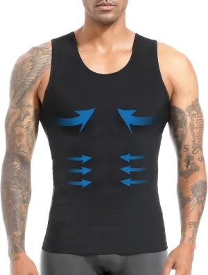Mens Slimming Body Shaper Vest, Gynecomastia Compression Shirt Shapewear, Abs Abdomen Undershirts, Tummy Control Tank Top