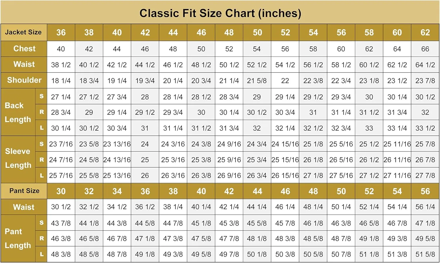 Men's Suit 2 Piece Classic Fit Suits 2 Buttons Notch Lapel Solid Single Breasted Jacket Blazer and Pants Set