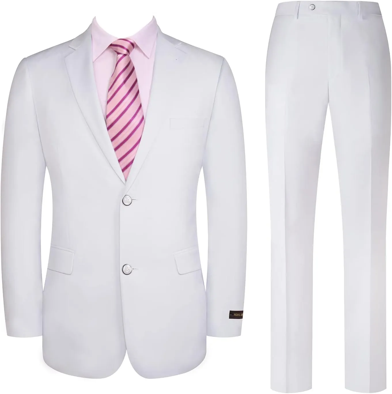 Men's Suit 2 Piece Classic Fit Suits 2 Buttons Notch Lapel Solid Single Breasted Jacket Blazer and Pants Set