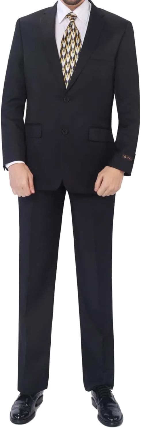 Men's Suit 2 Piece Classic Fit Suits 2 Buttons Notch Lapel Solid Single Breasted Jacket Blazer and Pants Set