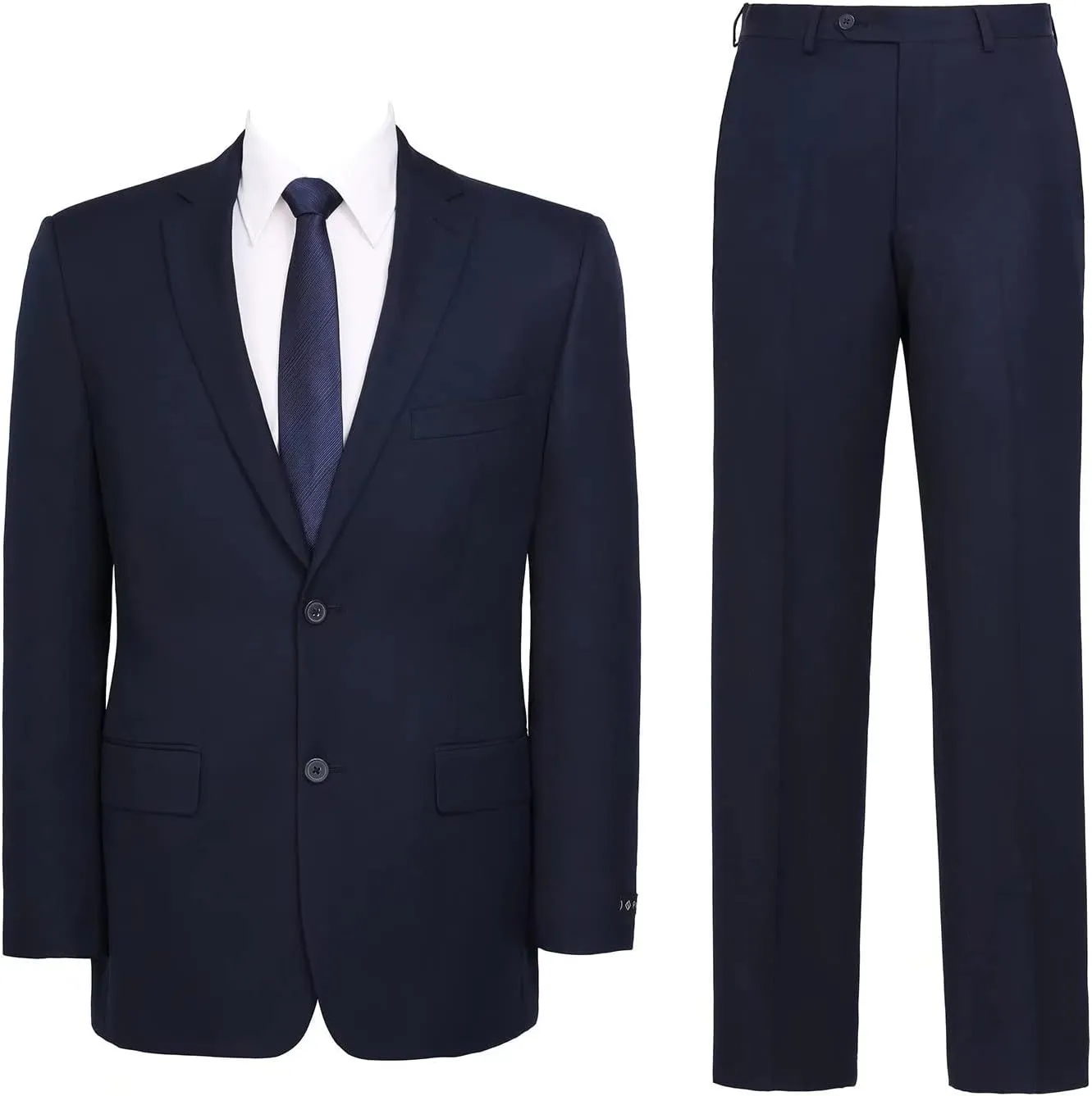 Men's Suit 2 Piece Classic Fit Suits 2 Buttons Notch Lapel Solid Single Breasted Jacket Blazer and Pants Set