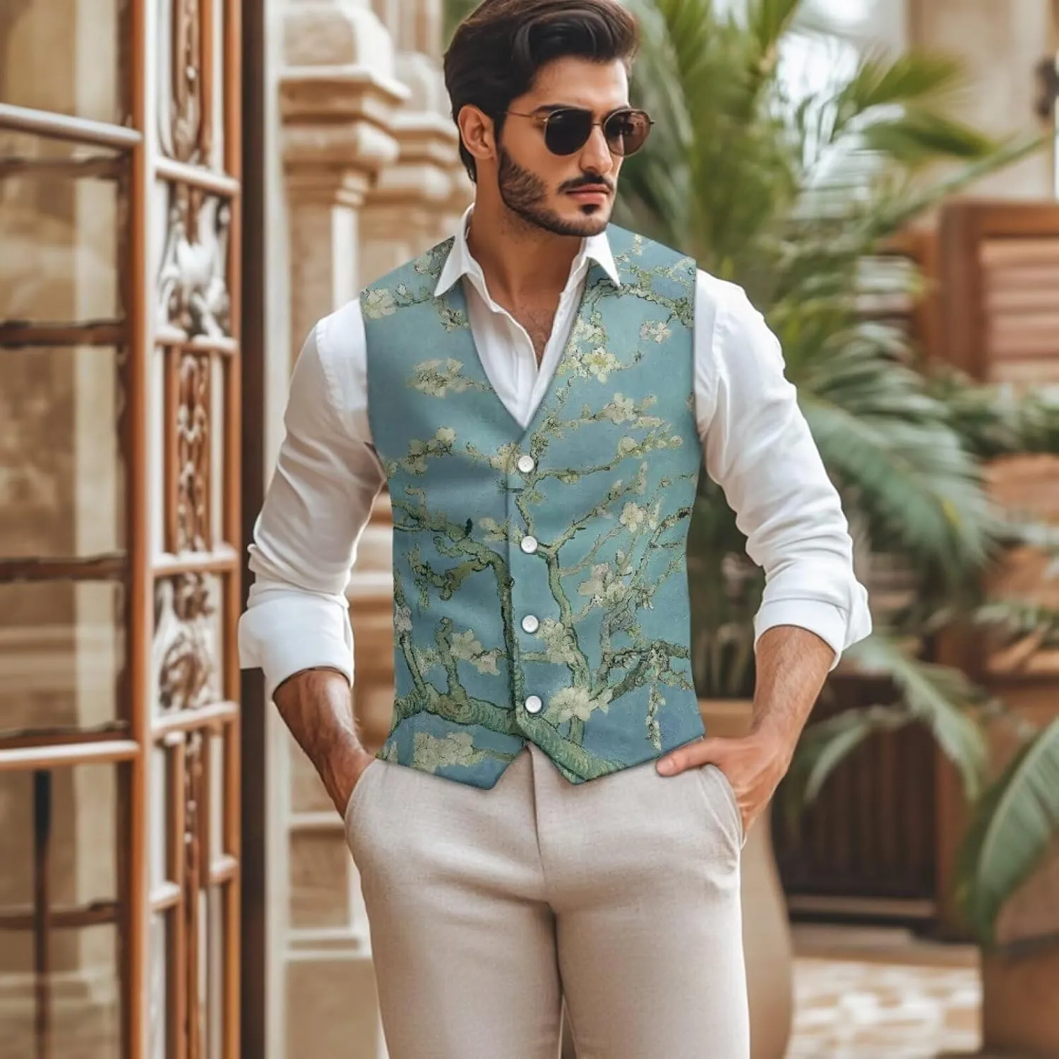 Men's Suit Vest Business Formal Dress 2025 Trendy Waistcoat Vest Button Down Sleeveless Casual