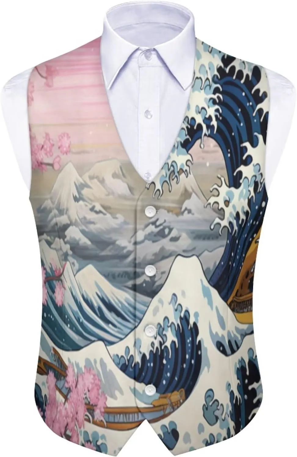 Men's Suit Vest Business Formal Dress 2025 Trendy Waistcoat Vest Button Down Sleeveless Casual