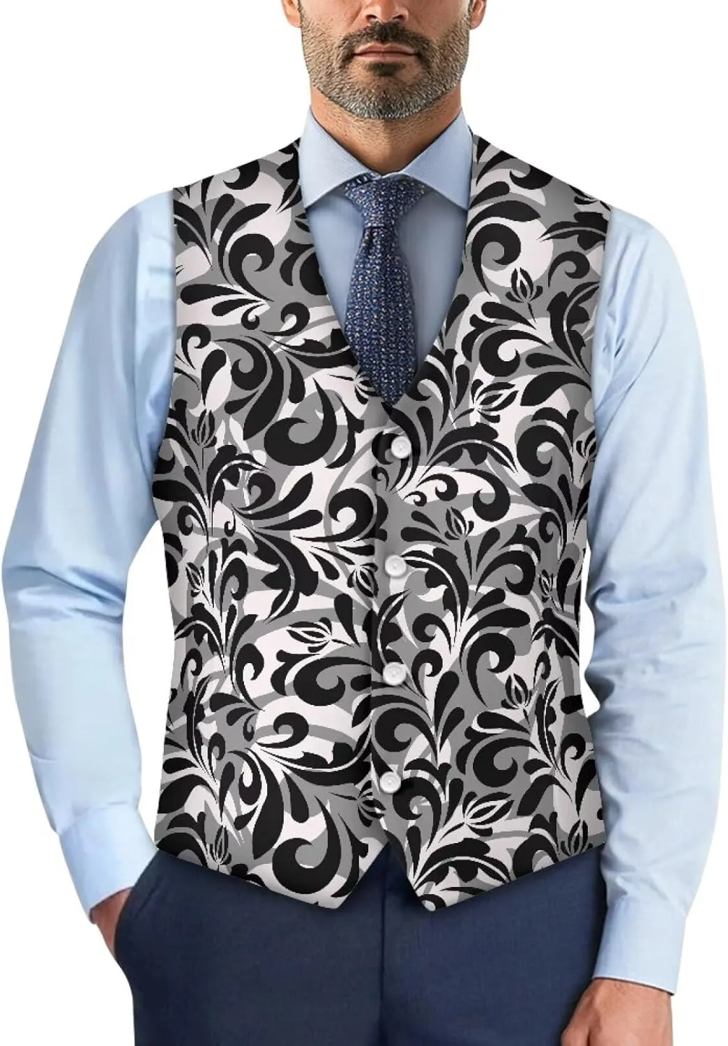 Men's Suit Vest Business Formal Dress 2025 Trendy Waistcoat Vest Button Down Sleeveless Casual