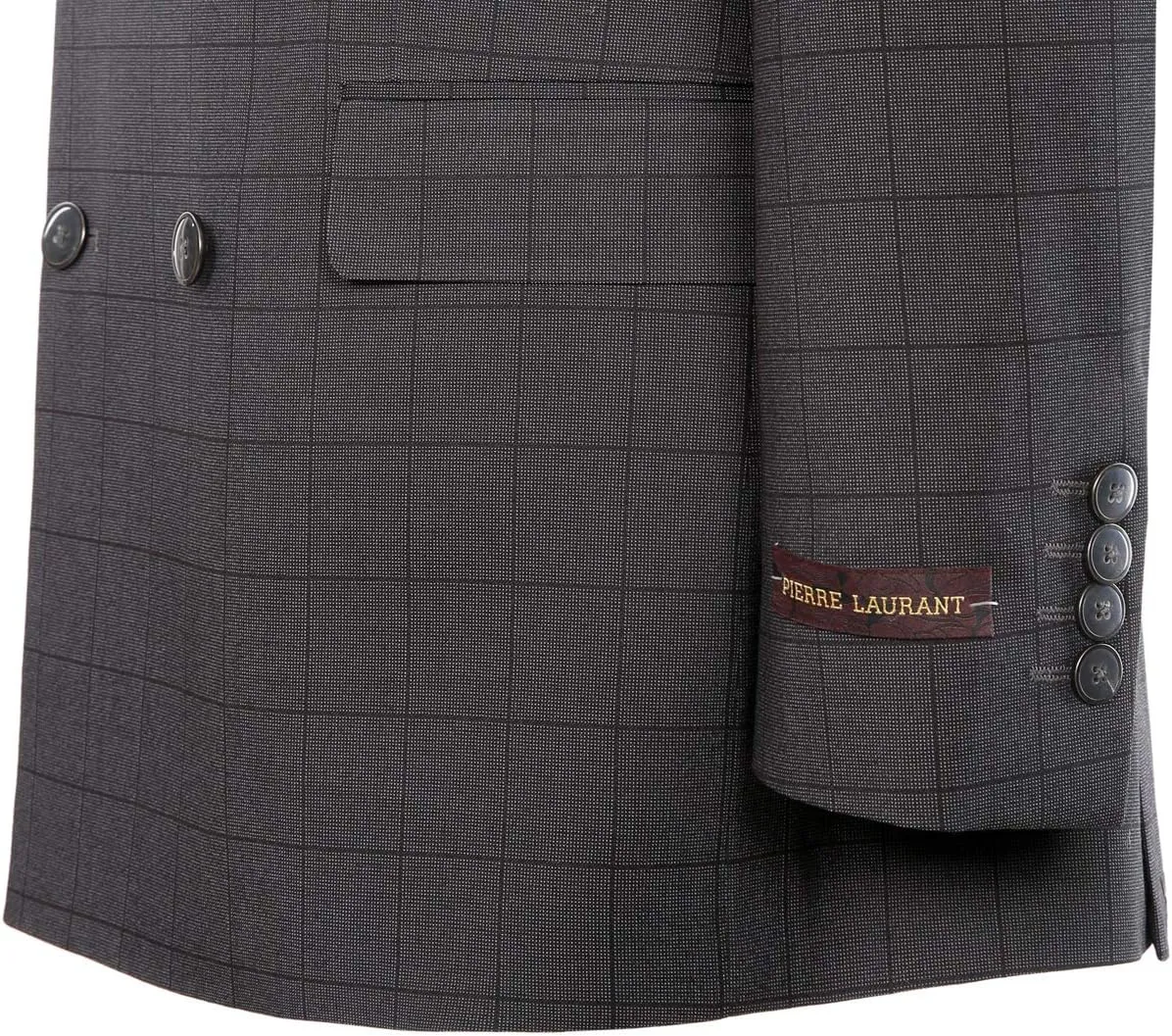 Mens Suits 2 Piece Double Breasted Six Button Classic Fit Business Jacket Blazer Pants Set