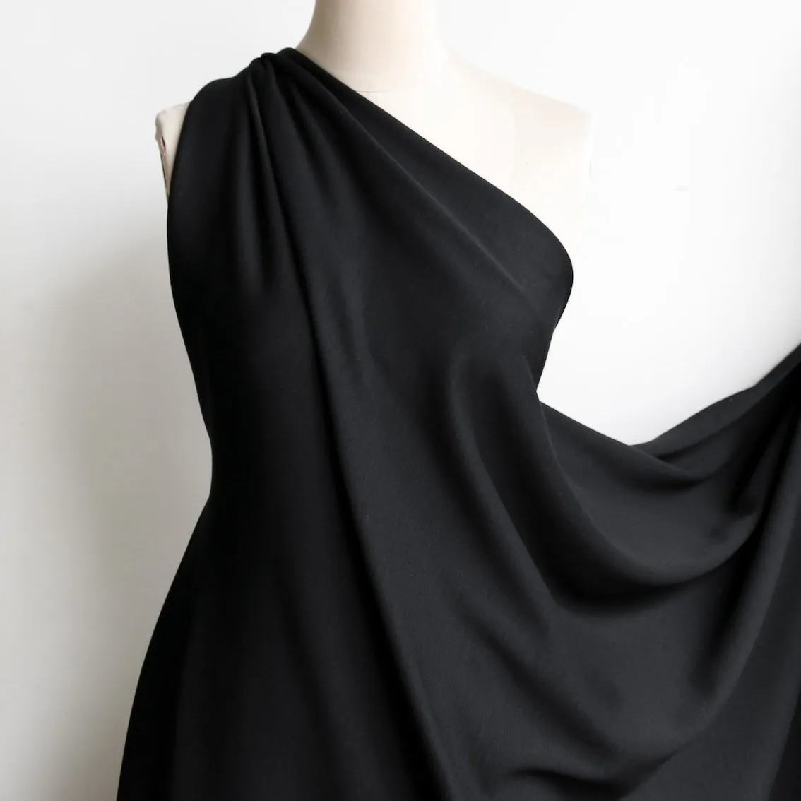 Merino Wool Ponti - Black