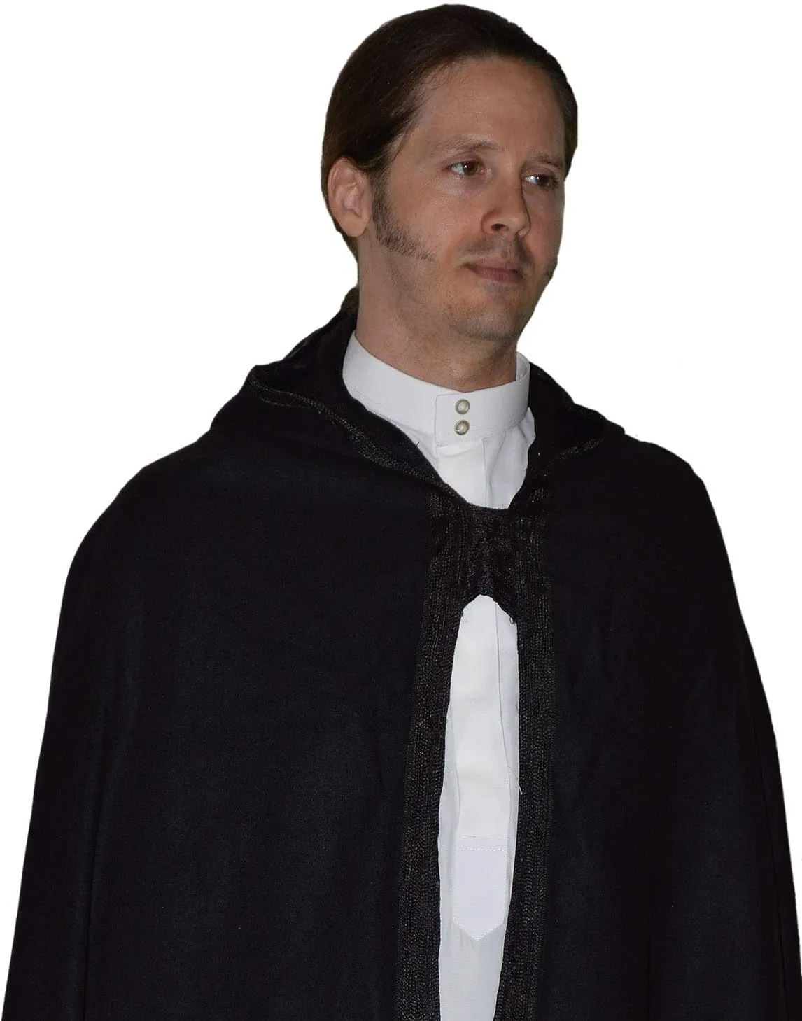 Moroccan Men Poncho Hooded Cape Wool Cardigan Open Front Elegant Wrap