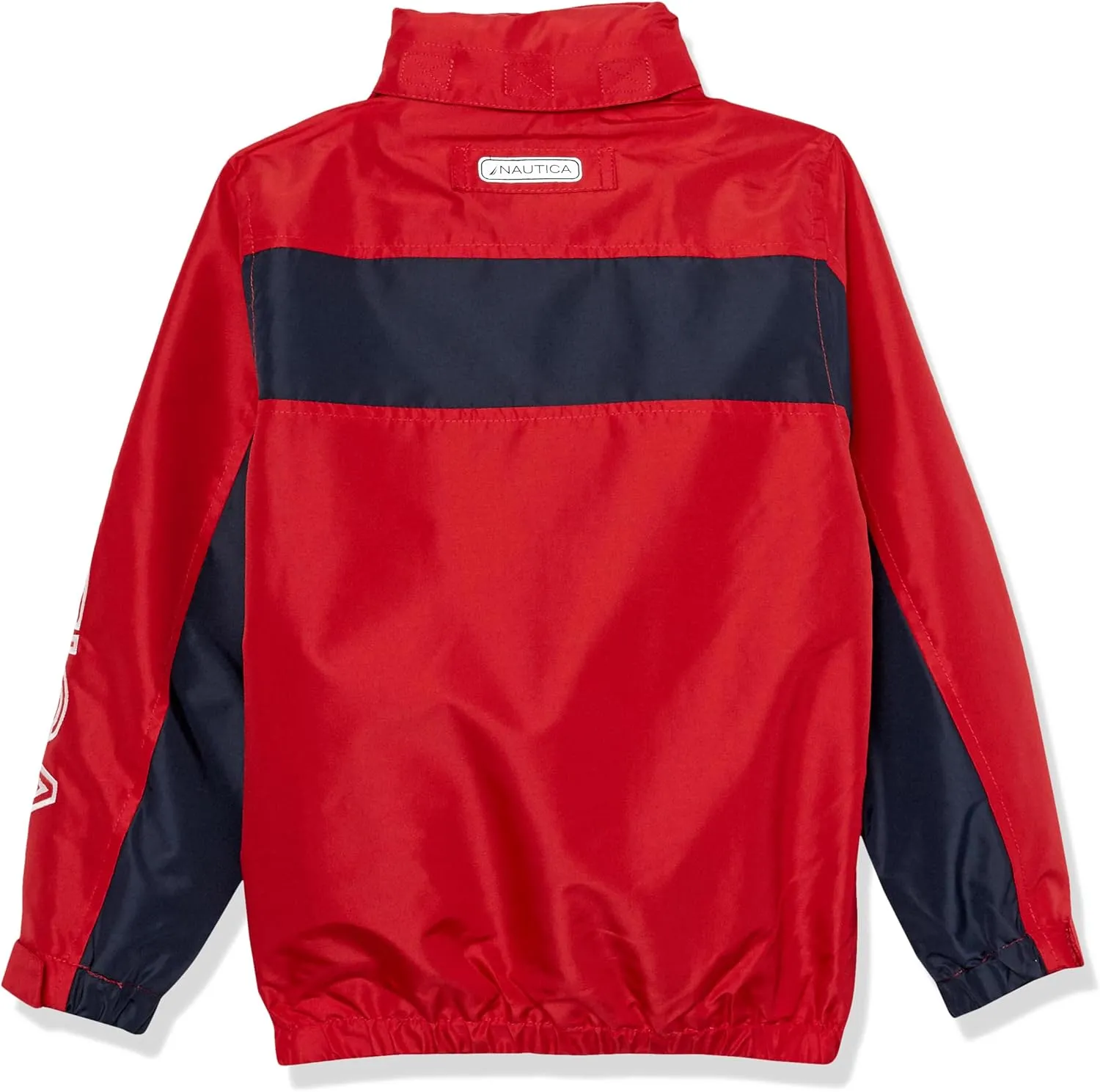 Nautica Boys' Light Weight Anchor Jacket with Stowable Hood